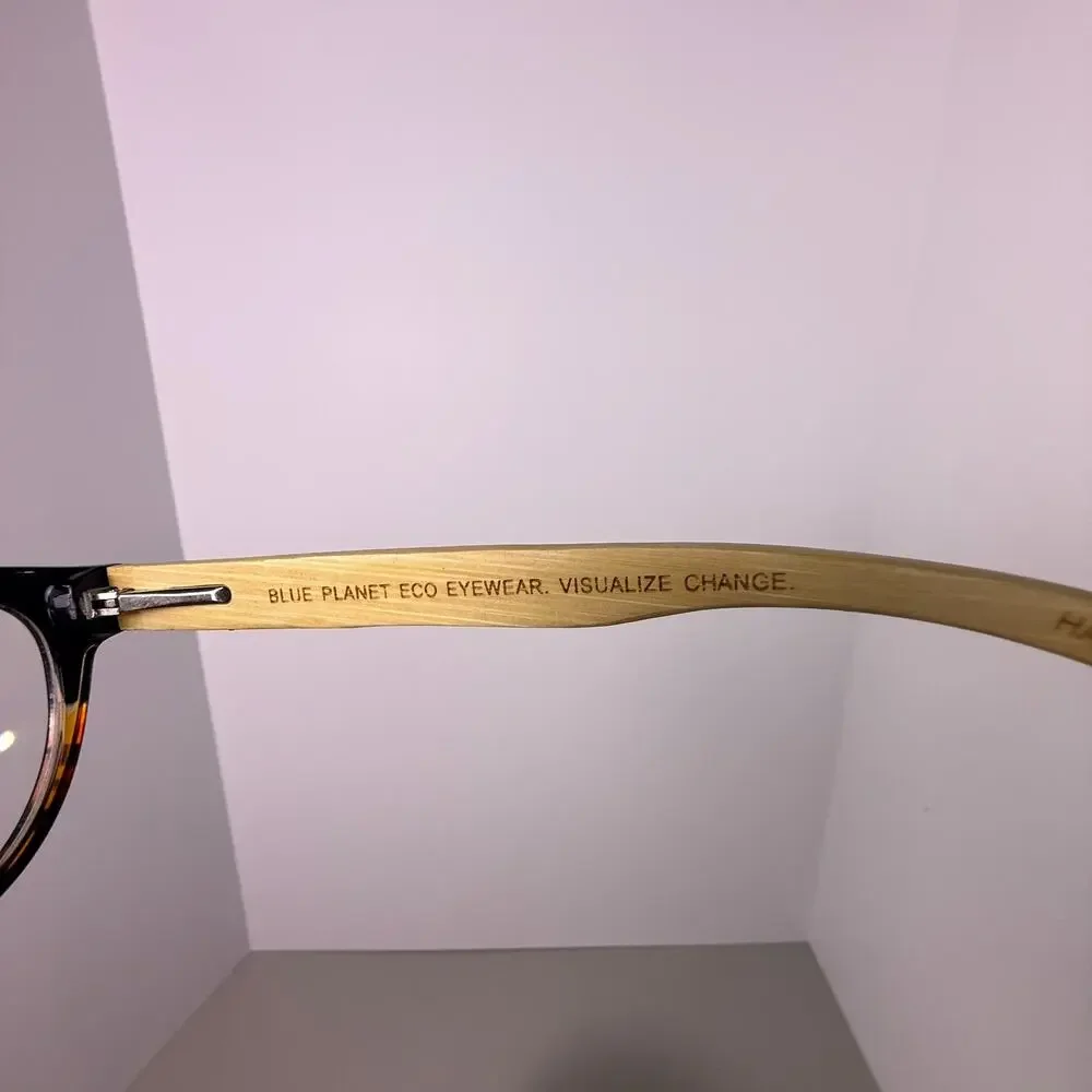 Blue Planet ECO Lucia +1.50 Reading Glasses Onyx Tortoise Natural Bamboo Temples